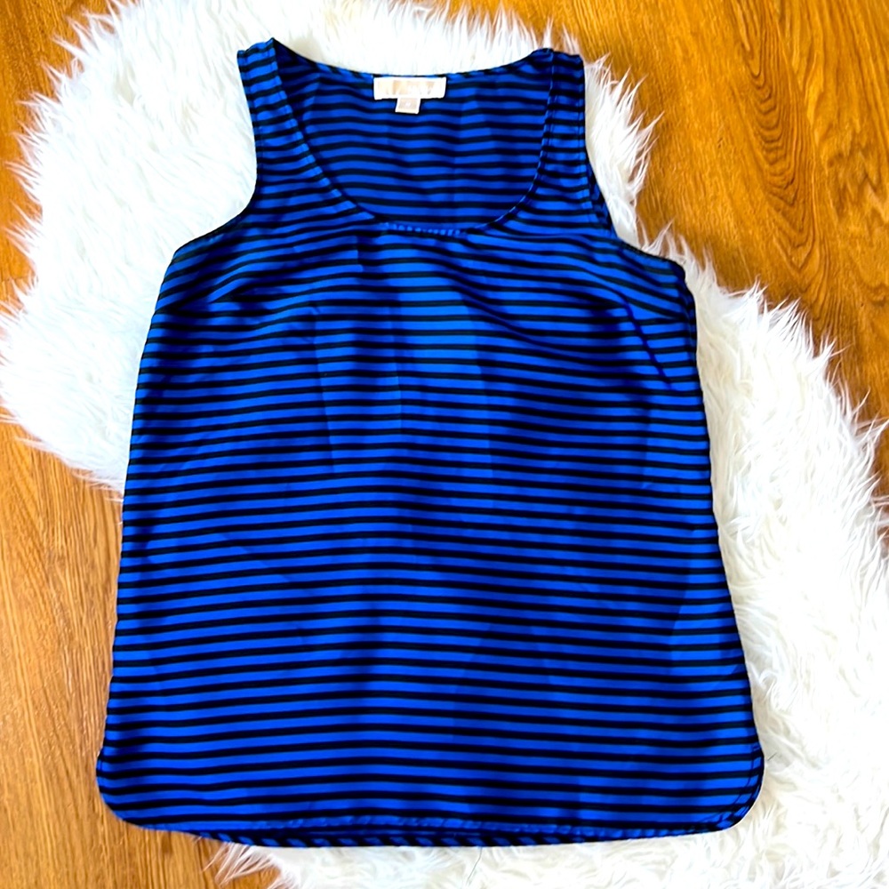 Michael Kors, black and blue striped tank top